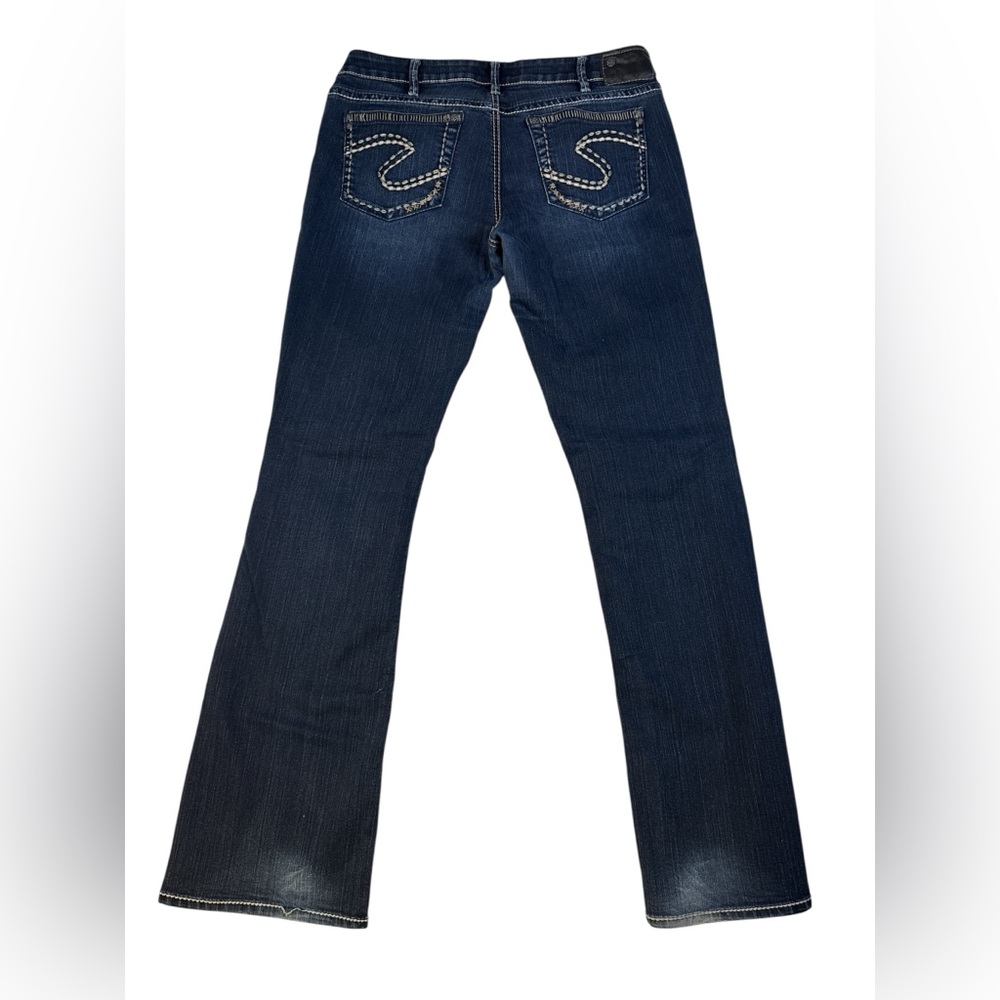 Silver Jeans Aiko Bootcut Dark Wash Stretch Denim Womens 34x35